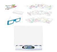 Innovative Drawing Pad: 3D That Will Be In The Dark, Chalkboard | Colorful Fluorescent Doodle Memo Erasable Toy for Children Funny Art Supplies Educational for B