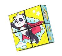 Innovative Foldable Cubes Fun Puzzle Stress Relief Toy for Home Use Mind Relaxation Game Panda Puzzle Cubes Set