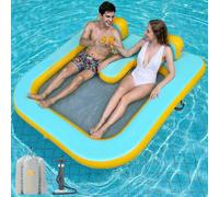 Innovative Inflatable Pool Float with Seat - Durable PVC Water Raft for Adults - Enjoy Water Fun Together - Portable Floating Lounge