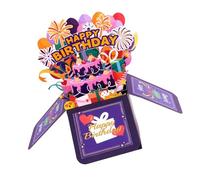 Innovative Layered Birthday Card with Detachable Stand Handcrafted Using Sustainable Cardstock Materials Greeting Multipurpose Party Decoration