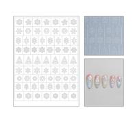 Innovative Nails Stickers Nails Stencils Decals for Personalizing Looks Quick Setups Vibranted Colors Safe for Daily Use Easy Apply Nails