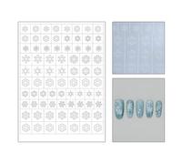 Innovative Nails Stickers Nails Stencils Decals for Personalizing Looks Quick Setups Vibranted Colors Safe for Daily Use Easy Apply Nails
