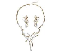 Innovative Necklace Ear Stud Set Portable Durable Eye-catching