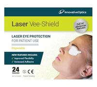 Innovative Optics Laser Eye Shields: Advanced Disposable Vee-Shields Engineered for Professional Eye Protection - 24 Pairs per Box