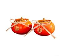 Innovative Persimmon Jar Ornament Beautifully Crafted with Practical Storage Functionality (Orange)