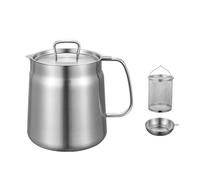 Innovative Pots Nonrust Steel Built in Strainer Saving Kitchen Tool for Efficient Kitchen Oils Recycling Strainer with Filter Mesh