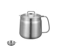 Innovative Pots Nonrust Steel Built in Strainer Saving Kitchen Tool for Efficient Kitchen Oils Recycling Strainer with Filter Mesh