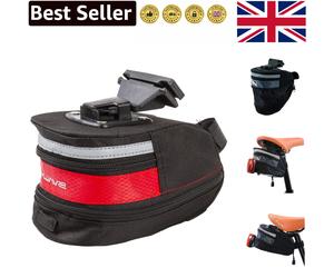 Innovative Reflective Bicycle Saddle Bag with Expanding Zipper - 1 oz Capacity