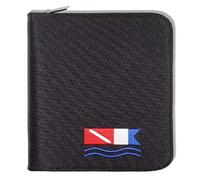 Innovative Scuba Concepts Scuba Diving Log Book - Black with Diver Down Alpha Flag Design