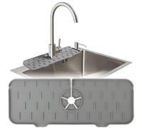 Innovative Silicone Draining Mat Around tap - Transform Your Kitchen Sink Splash Guard Making Your Sink Tidy - The Ultimate Sink Protector Mat for a Neat and Stylish Kitchen Sink Area!