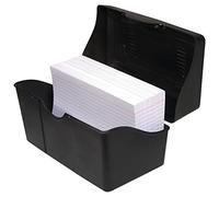 Innovative Storage Designs Plastic Card File, 4" x 6", 300-Card Capacity, Black