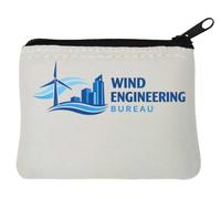 Innovative Sustainable Wind Energy Solutions Neoprene Coin Purse Pouch 10x11cm White