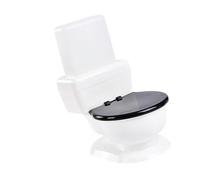 Innovative water dispenser designed as a small toilet, it always infuses water into the air, making it attractive for your pet Creative toilet themed pet bowl