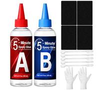 INNOVAYOU 5 Minute Epoxy Glue 250ml, Clear High Strength Tough Durable, 2 Part Resin Adhesives for Repairing Tiles, Metal, Ceramics, Plastics, Wood