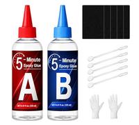 INNOVAYOU 5 Minute Epoxy Glue 250ml, Clear High Strength Tough Durable, 2 Part ResinAdhesives for Repairing Tiles, Metal, Ceramics, Plastics, Wood