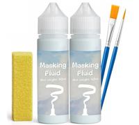 INNOVAYOU Blue Masking Fluid for Watercolor Painting 120ml, Resistant Ink and Pouring Paint, Watercolor Masking Fluid Keeps Areas Colorless and Edges Sharp