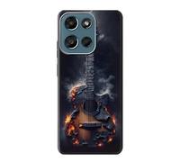 Innovedesire Burned Acoustic Guitar Graphic Case Cover For Motorola Moto G (2026), G Play (2026)