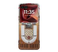 Innovedesire Jukebox Music Playing Device PU Leather Flip Case Cover For Motorola Razr 60 Ultra, Razr Ultra 2025