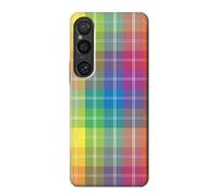 Innovedesire LGBTQ Rainbow Plaid Tartan Case Cover For Sony Xperia 1 VI