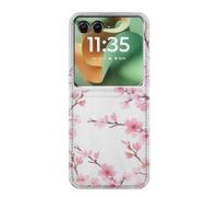 Innovedesire Pink Cherry Blossom Spring Flower PU Leather Flip Case Cover For Motorola Razr 60, Razr 2025