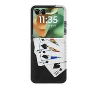 Innovedesire Poker Royal Straight Flush PU Leather Flip Case Cover For Motorola Razr 60, Razr 2025
