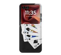 Innovedesire Poker Royal Straight Flush PU Leather Flip Case Cover For Motorola Razr 60 Ultra, Razr Ultra 2025