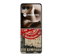 Innovedesire Text Top Secret Art Vintage Case Cover For Motorola Razr 60 Ultra, Razr Ultra 2025