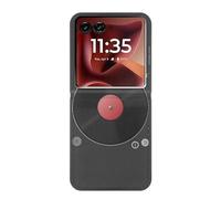 Innovedesire Turntable Vinyl Record Player Graphic PU Leather Flip Case Cover For Motorola Razr 60 Ultra, Razr Ultra 2025