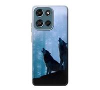 Innovedesire Two Wolves Couple Howling Forest Case Cover For Motorola Moto G (2026), G Play (2026)