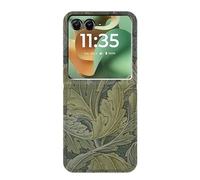 Innovedesire William Morris Acanthus Leaves PU Leather Flip Case Cover For Motorola Razr 60, Razr 2025