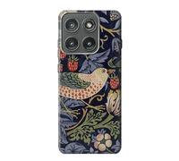 Innovedesire William Morris Strawberry Thief Fabric Case Cover For Motorola Edge (2025)