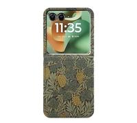 Innovedesire William Morris Vine Pattern PU Leather Flip Case Cover For Motorola Razr 60, Razr 2025