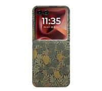 Innovedesire William Morris Vine Pattern PU Leather Flip Case Cover For Motorola Razr 60 Ultra, Razr Ultra 2025