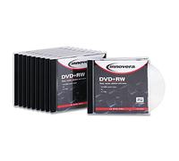 Innovera 46846 Dvd+Rw 4.7GB 4X Discs with Slim Jewel Cases, Silver, 10 Per Pack