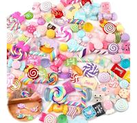 Innovess 30PCS Resin Candy Charms for Junk Case Decoration & DIY Crafts, Mini Fake Sweets Resin Accessories for Slime Decoration, Scrapbooking, Phone Case & Resins Art Projects