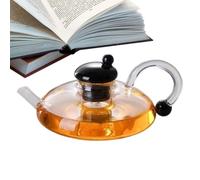 Innovessa - 600 ml 20 oz with Tea Filter, Heat-resistant Borosilicate Coffee Kettle, Semi-Automatic Tea Infuser Set for Loose Tea, Multifunctional Tea Maker for Home