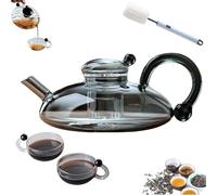 Innovessa Tea Pot, The Harmony Pot, Enchanti Tea Pot, 2025 New Innovessa Magnetic Teapot with Infuser, Water Separation Glass Teapot, Gianixi Borosilicate Glass Magnetic Teapot (Gray)