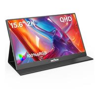 InnoView 15.6 inch 1080P Laptop Monitor with Protective Case, Built-in 90 Degree Adjustable Stand, USB C HDMI, Ultra Slim Laptop Monitor for Macbook, Phone