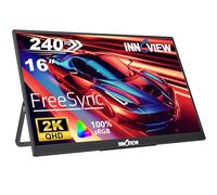 InnoView 16" 2K 240Hz Portable Monitor 100% sRGB Portable Gaming Monitor Laptop Monitors Built-in Speakers 180° Adjustable Type-C HDMI Laptop Screen Extender for Surface Pro PS5 Switch Xbox