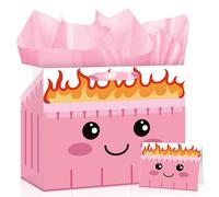 Innovoscape Pink Funny Dumpster Fire Gift Bag (Pink Dumpster Fire)
