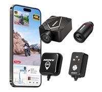 INNOVV K5 Motorcycle Dash Cam Front and Rear, 4K UHD+1080P, IP67 Waterproof Motorcycle Camera with GPS, Night Vision, Faster 5GWi-Fi, 24H Parking Mode, Loop Record, Support 512G(SD card not included)