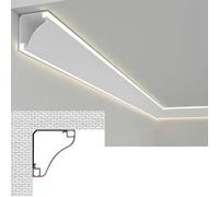 Innovz Coving for Ceilings 6.9 X 6.9 Cm Metal Crown Molding Lighting, LED Light Diffuser Channel Profile, Wall Ceiling Corner Decoration Trim Slot, Bedroom Living Room Cornice(20 m/65.6 ft)