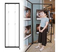 Innovz Double-sided Painting Exhibition Display Rack, Folding Mobile Marketing Picture Show Stand, Craft Fair / Retail Booth Freestanding Holder(1pc,60x150cm(23 5/8"x59"))