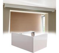 Innovz Extra Long Curtain Pelmet Panel Box, Ceiling or Wall Mounting Curtain Valance without Tracks, Decor Curtain Box for Roller Blins, Venetian Blinds, Curtain(Wall Mount,1.5m/4.9ft)