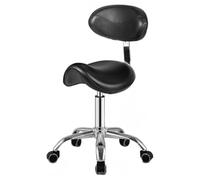 Innovz Extra Tall Saddle Chair for Standing Desk, Home Office Ergonomic Chair 30" - 36" Adjustable Height, Gas Rise Saddle Stool with Wheels & Back Support(Black)