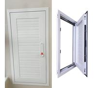 Innovz Hinged Metal Access Panel Aluminium Frame 30x30 30x60 40x60 50x50 60x60 Cm, Lockable Access Hatch for Meter Box Cover, Electric Panel Cover, Fuse Box Cover(White,WxH(50x60cm))