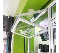 Innovz Lockable Folding Windows Vertical Sliding Concession Window, Foldable 85 Degree Aluminum Windows for Kitchen, Food Trailer, Mobile Home, Flower Coffee Shop(Black,WxH40x40in/102x102cm)