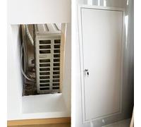 Innovz Metal Wall Hole Cover for Air Conditioner/HVAC, Lockable Access Panel Fits Openings from 12-40 in, Inspection Detachable Cables Access Door(26x46in(66x117cm))