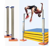 Innovz Mobile Competition Track and Field High Jump Stand, Heavy Duty Training High Jump Stands/Measurement Tool Stick Pole for Elementary, High School