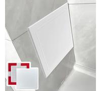 Innovz Paintable Plastic Access Panel Tear and Stick, Small White Access Door Opening Flap Cover Plate, Removable Access Hatch Attic Door(ID 250x250mm(9 7/8" x9 7/8"))